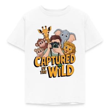 Gefangen von der Wildnis - Kinder T-Shirt - Weiß - Vorne - AI Model Kid Male (0cm)