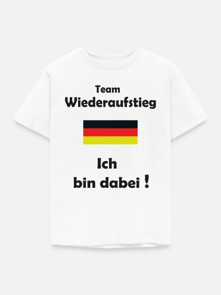 Team Wiederaufstieg "D" - Kinder T-Shirt - Weiß