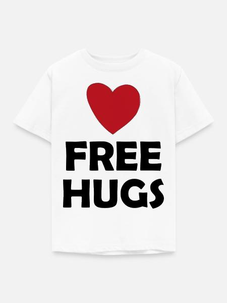 Free Hugs - Kinder T-Shirt - Weiß