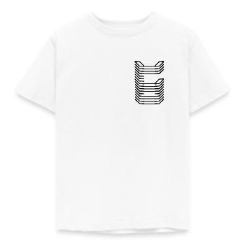 Einzigartiges Buchstaben-G-Logo-Design - Kinder T-Shirt - Weiß - Vorne - AI Model Kid Male (0cm)