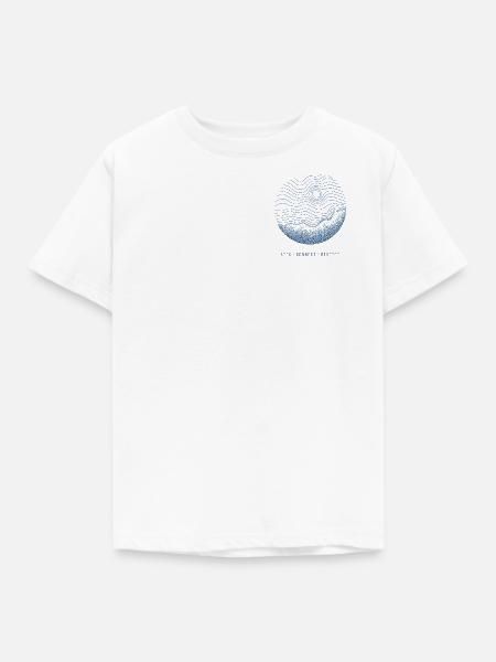 Angeln: Ufer & Tiefenlinien - Kinder T-Shirt - Weiß