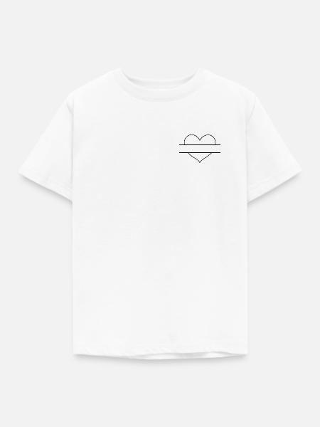 Herz logo - Kinder T-Shirt - Weiß