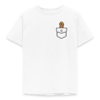 Poche Dog - T-shirt Enfant - blanc - Devant - AI Model Kid Male (0cm)
