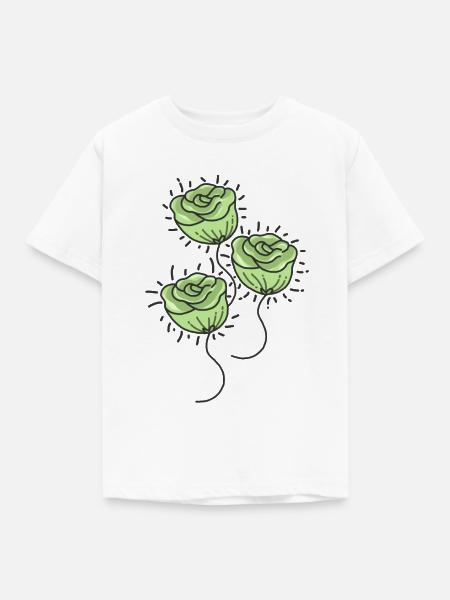 Rosen Blumen - Kinder T-Shirt - Weiß
