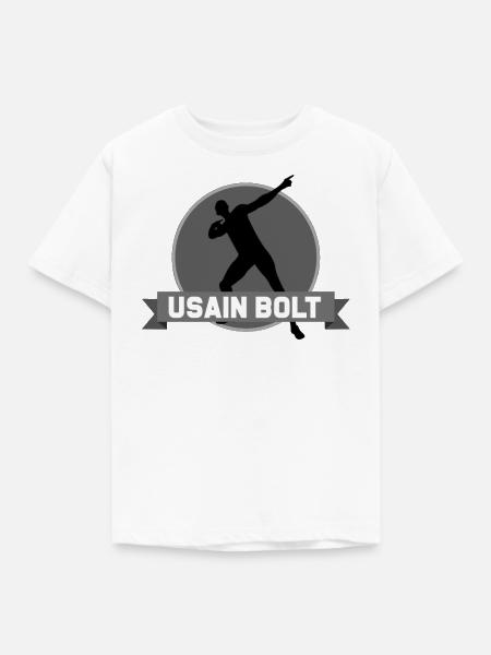 Usain bolt - Kinder T-Shirt - Weiß