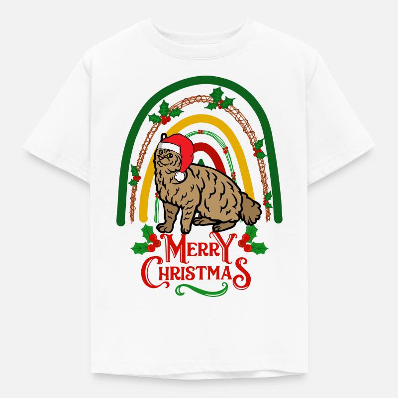 Pixie Bob Katze Weihnachten - Kinder T-Shirt - Weiß
