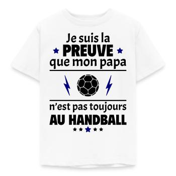 Preuve que mon papa handball, papa handballeur - T-shirt Enfant - blanc - Devant - AI Model Kid Male (0cm)