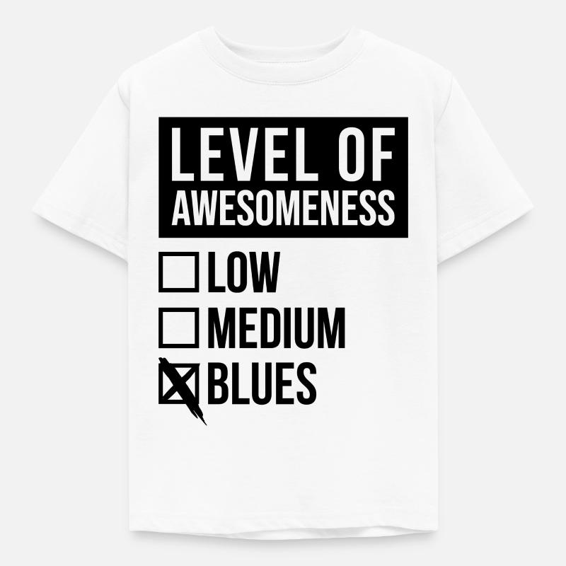 blues - Børne-T-shirt - hvid