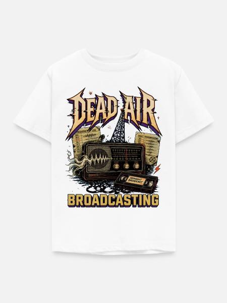 Dead Air Broadcast Retro Radio - Kinder T-Shirt - Weiß