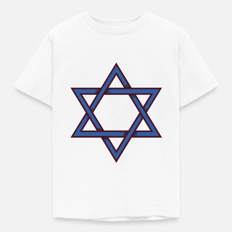 Davidstern - Kinder T-Shirt - Weiß