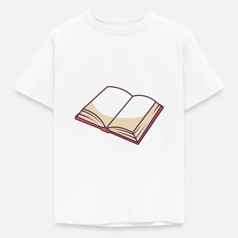 Offenes Buch - Kinder T-Shirt - Weiß