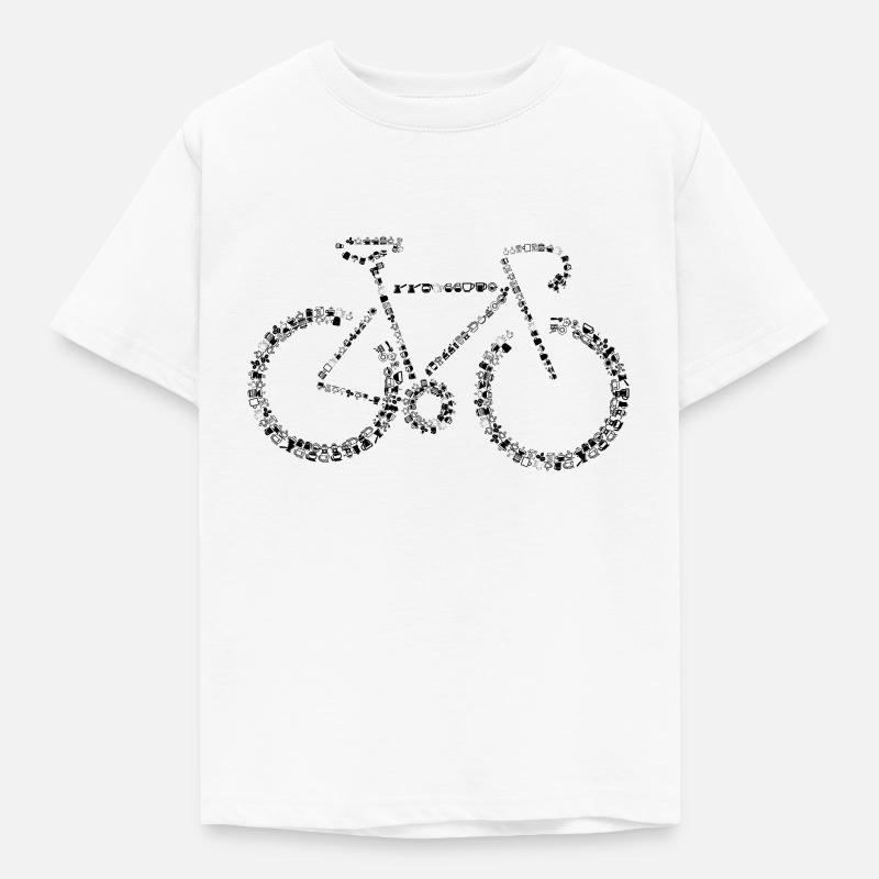 Fahrrad Kaffee - Kinder T-Shirt - Weiß