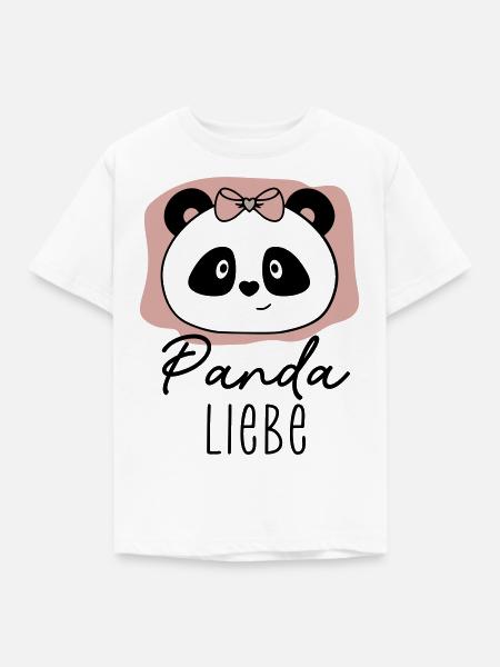 Panda Liebe - Kinder T-Shirt - Weiß