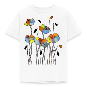 Blumen - Kinder T-Shirt - Weiß - Vorne - AI Model Kid Male (0cm)