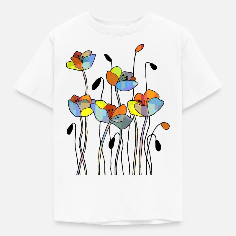 Blumen - Kinder T-Shirt - Weiß