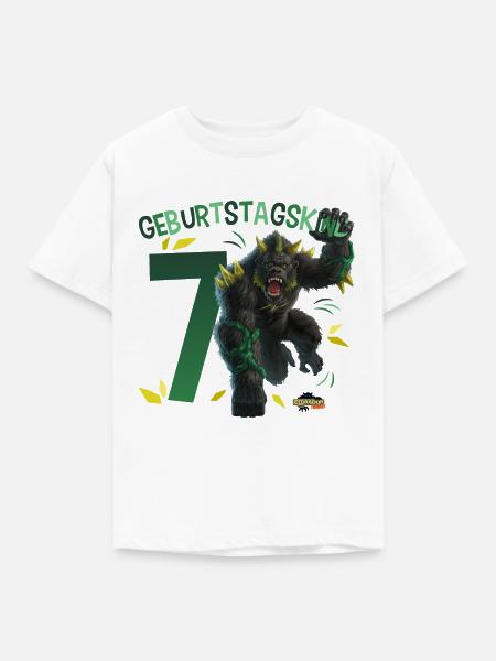 schleich® ELDRADOR® CREATURES 7 Siebter Geburtstag - Kinder T-Shirt - Weiß