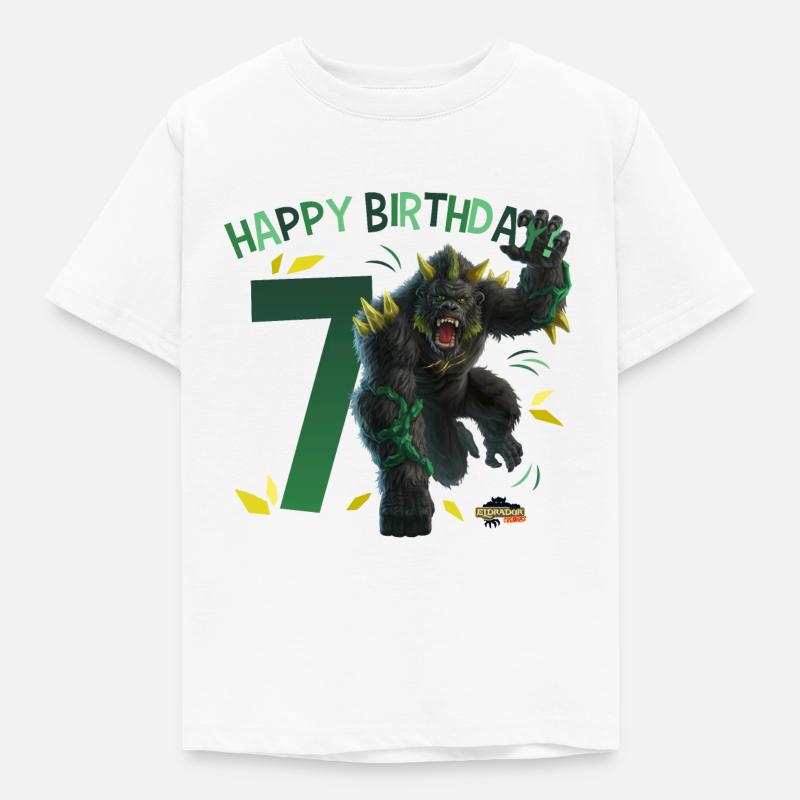 schleich® ELDRADOR® CREATURES Happy Birthday 7 - Kinder T-Shirt - Weiß