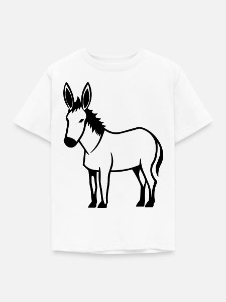 Esel - Kinder T-Shirt - Weiß