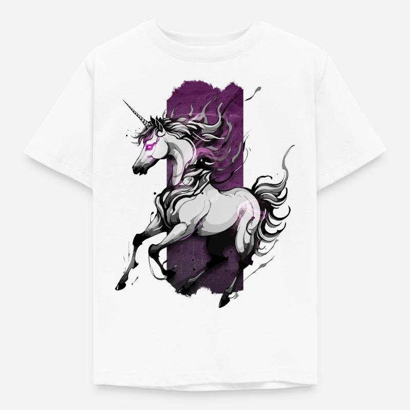 Galop éthéré : Licorne en cours d’exécution - T-shirt Enfant - blanc