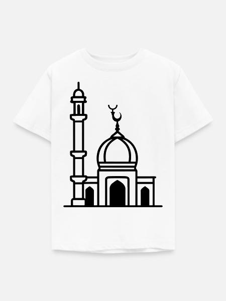 Moschee - Kinder T-Shirt - Weiß