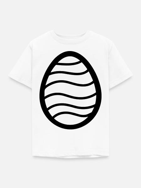 Ei - Kinder T-Shirt - Weiß