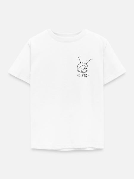 Biene Maja Bee Kind Spruch - Kinder T-Shirt - Weiß
