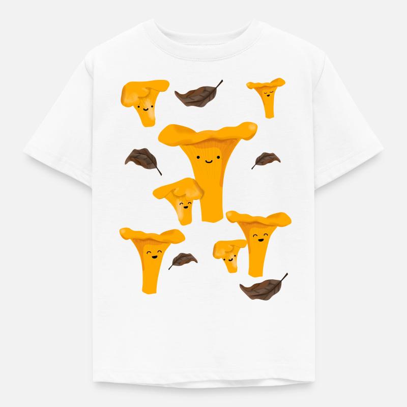 Fröhliche Pfifferlinge - Kinder T-Shirt - Weiß