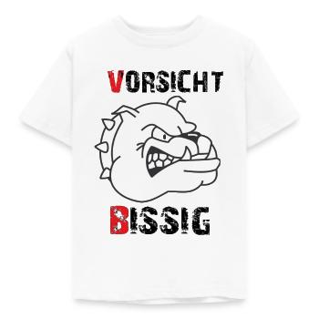 Vorsicht bissig - Kinder T-Shirt - Weiß - Vorne - AI Model Kid Male (0cm)