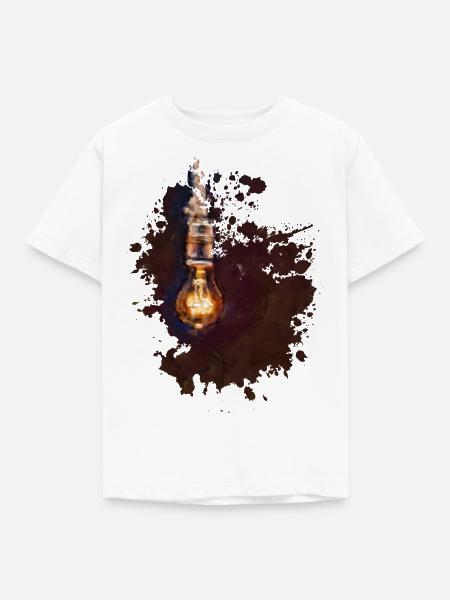 Glühbirne - Kinder T-Shirt - Weiß