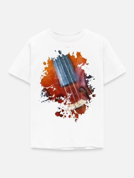 Violine - Kinder T-Shirt - Weiß