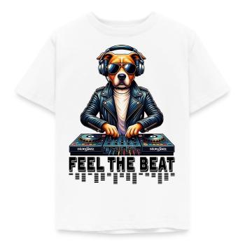 Feel the Beat - Kids' T-Shirt - white - Front - AI Model Kid Male (0cm)