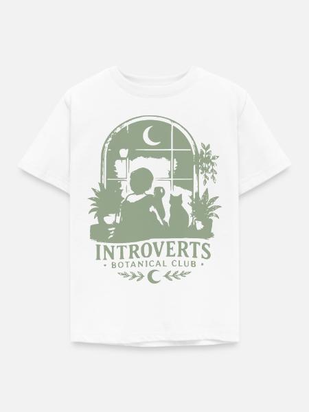 Introverts Botanischer Klub Logo - Kinder T-Shirt - Weiß