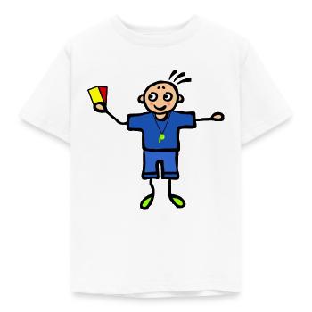 Arbitre de football Carton rouge et jaune - T-shirt Enfant - blanc - Devant - AI Model Kid Male (0cm)