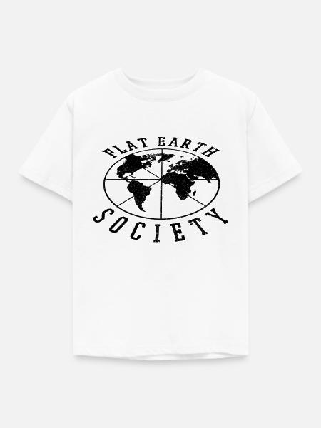 Flat Earth Society - Kinder T-Shirt - Weiß