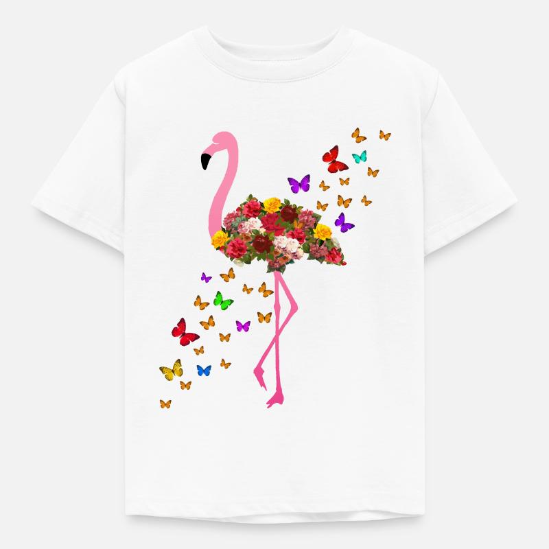 Flamingo - Kinder T-Shirt - Weiß