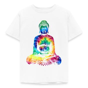Buddha Tie Dye Vintage Yoga - T-shirt Enfant - blanc - Devant - AI Model Kid Male (0cm)