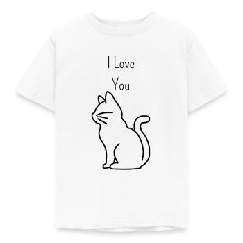 Katze Mieze Kater - Kinder T-Shirt - Weiß - Vorne - AI Model Kid Male (0cm)