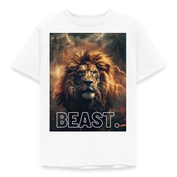 Beast. - Kids' T-Shirt - white - Front - AI Model Kid Male (0cm)