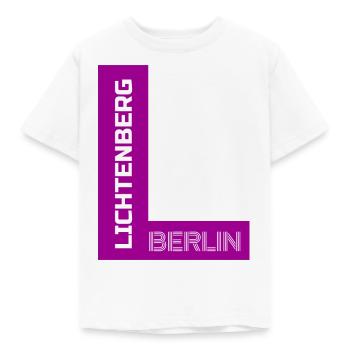 L Berlin Lichtenberg pink - Kinder T-Shirt - Weiß - Vorne - AI Model Kid Male (0cm)