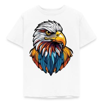 Adlerkopf - Kinder T-Shirt - Weiß - Vorne - AI Model Kid Male (0cm)