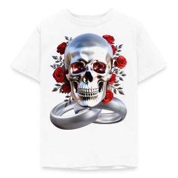 Crâne avec anneaux - T-shirt Enfant - blanc - Devant - AI Model Kid Male (0cm)