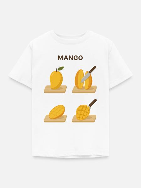Mango Frucht lecker Geschenk - Kinder T-Shirt - Weiß