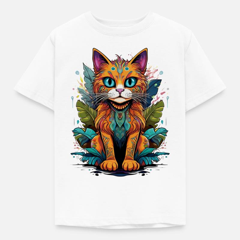 Graffiti Jungle Chat - T-shirt Enfant - blanc