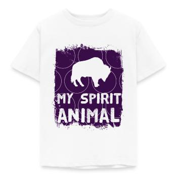 bison - Kids' T-Shirt - white - Front - AI Model Kid Male (0cm)