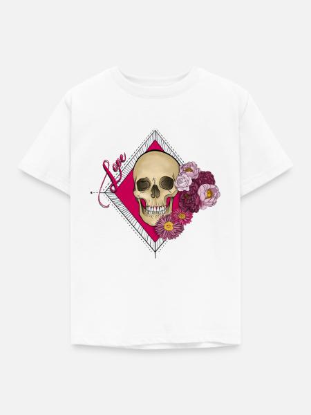 Liebesschädel - Kinder T-Shirt - Weiß