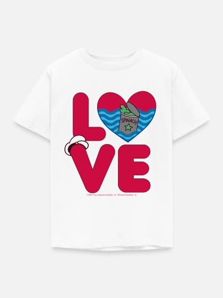 Popeye Love - Kinder T-Shirt - Weiß