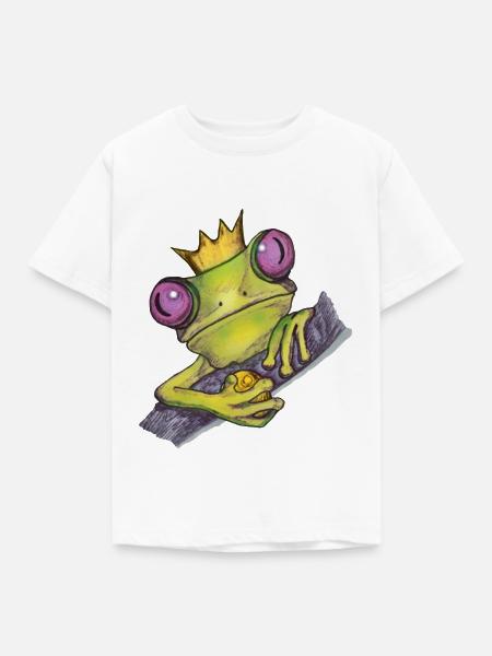 Froschkoenig - Kinder T-Shirt - Weiß