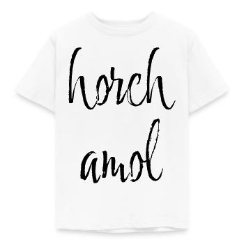 Horch Amol - Fränkischer Ausdruck - Kinder T-Shirt - Weiß - Vorne - AI Model Kid Male (0cm)