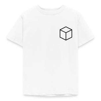 Würfel Minimalistisch - Kinder T-Shirt - Weiß - Vorne - AI Model Kid Male (0cm)