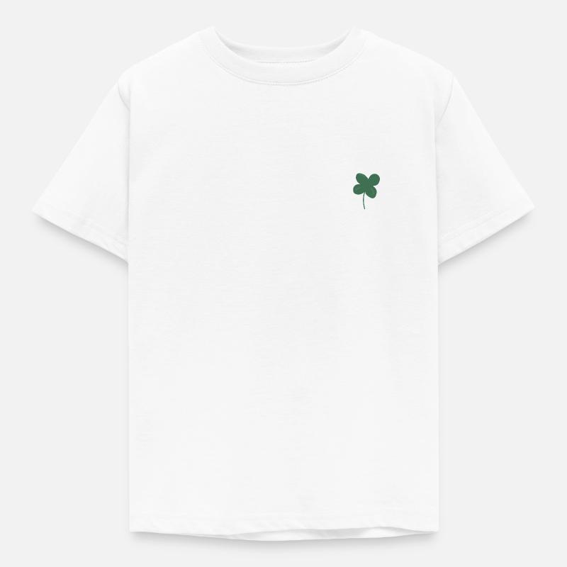 Glück Klee - Kinder T-Shirt - Weiß